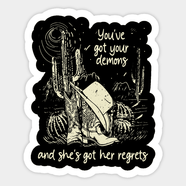 Feel Like A Brand-New Person But You'll Make The Same Old Mistakes Cactus Deserts Sticker by KatelynnCold Brew